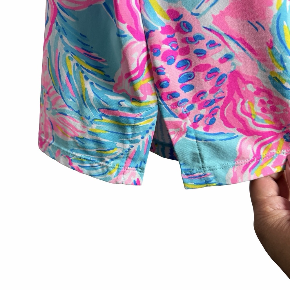 Lilly Pulitzer Karina Tunic XL ChillyLilly UPF 50+ Blue Ibiza 3/4 Sleeve Top - Picture 8 of 13